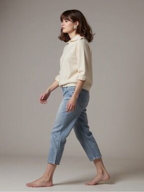 Silver Jeans Co. Suki Capri Jeans Faded Denim Curvy Fit Size 32